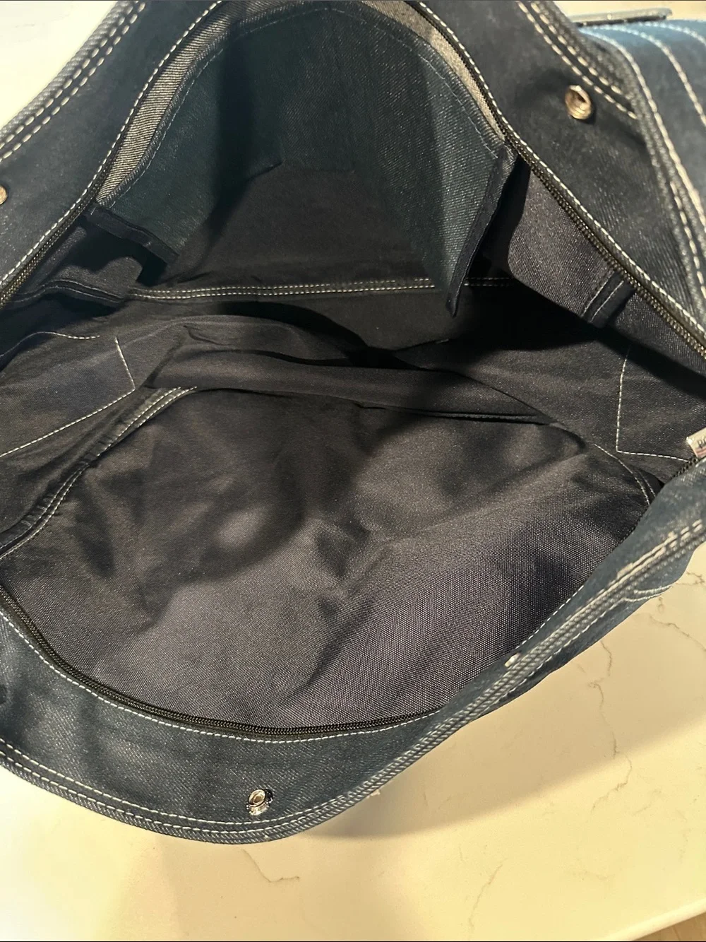 The Monsters Navy Canvas Messenger Bag by Pop Mart